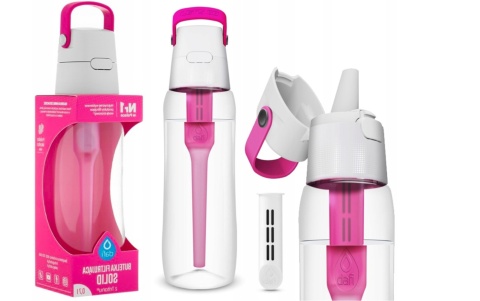 Butelka filtrująca z Tritanu Dafi SOLID 0,7l różowa + FILTR + SZCZOTKA