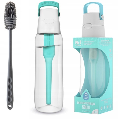 Butelka filtrująca z Tritanu Dafi SOLID 0,7l turkusowa + FILTR + SZCZOTKA