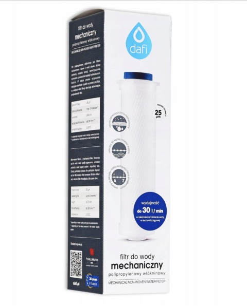 Dafi Przepływowy filtr do wody polipropylenowy 25 µm - 4 szt.