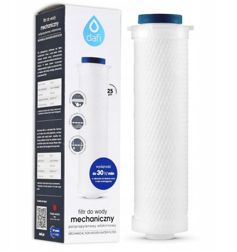 Dafi Przepływowy filtr do wody polipropylenowy 25 µm - 4 szt.