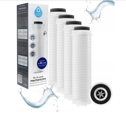 Dafi Przepływowy filtr do wody polipropylenowy 25 µm - 4 szt.