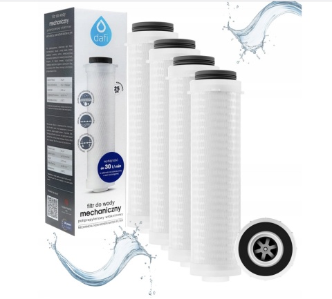 Dafi Przepływowy filtr do wody polipropylenowy 25 µm - 4 szt.
