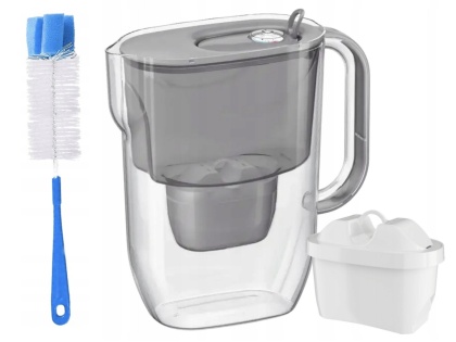 Dzbanek filtrujący Aquaphor Fresh 3,2 l + wkład Maxfor+, SZARY + SZCZOTKA