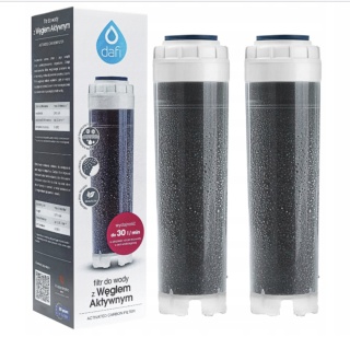 Filtr wkład do wody DAFI z węglem aktywnym 10 cali 25 mikron - 2 szt