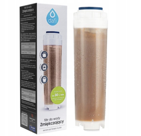 Filtry przepływowe Dafi 1 x węglowy i 1 x żywiczny - 2 szt.