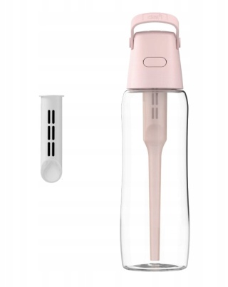 Szklana butelka filtrująca Solid Dafi 0,6 L Baby Pink Różowa + FILTR