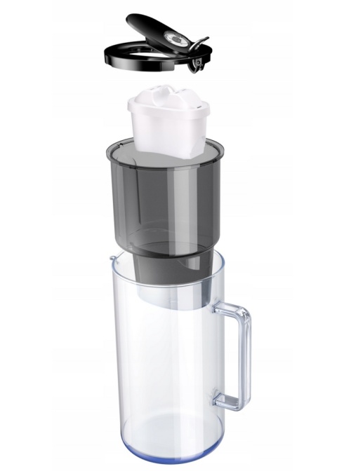 Szklany Dzbanek filtrujący wodę Aquaphor Glass CZARNY +10 filtrów (Maxfor+ i H)