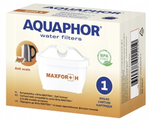 Szklany Dzbanek filtrujący wodę Aquaphor Glass CZARNY +10 filtrów (Maxfor+ i H)