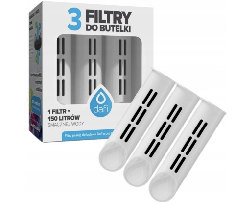 Zestaw filtrów DAFI do butelki Soft i Solid Biały (3 szt.)