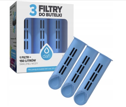 Zestaw filtrów DAFI do butelki Soft i Solid Niebieski (3 szt.)