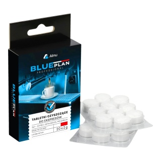 Tabletki do Czyszczenia Ekspresu BLUEPLAN | Uniwersalne | 20 szt. x 2 g | PL