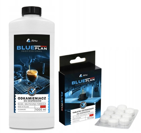 Profesjonalny Odkamieniacz BluePlan do Ekspresu | Uniwersalny | Koncentrat | 1000 ml | PL