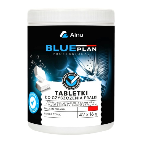 Profesjonalne Tabletki do Czyszczenia Pralki BLUEPLAN | 42 szt. x 16 g | PL