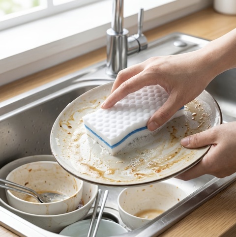 Magiczna NANO Gąbka BLUEPLAN do czyszczenia plan naczyń płytek ścian tapicerki