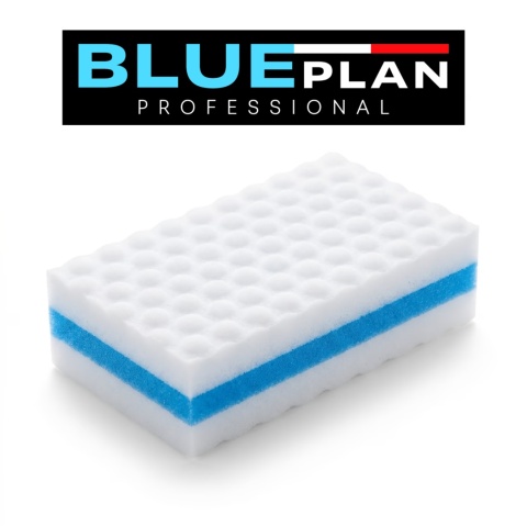 Magiczna NANO Gąbka BLUEPLAN do czyszczenia plan naczyń płytek ścian tapicerki