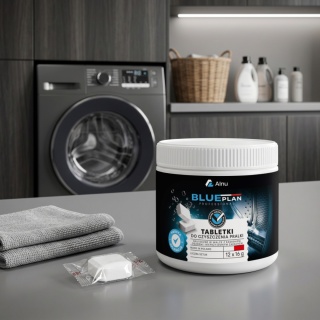 Tabletki EKO do Czyszczenia Odkamieniania Pralki BLUEPLAN | 12 szt x 16g | PL