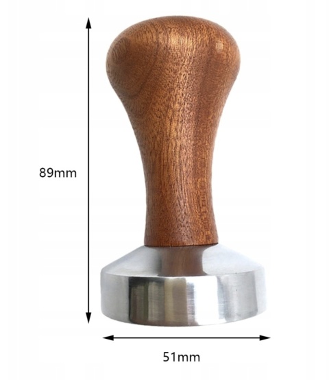 Tamper Ubijak Profesjonalny do kawy 51 mm BLUEPLAN | Drewno | Stal | PL