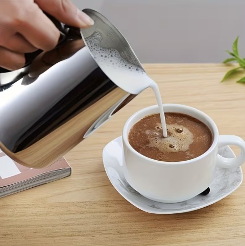 Dzbanek do spieniania mleka 350ml BLUEPLAN Mlecznik Stal Nierdzewna + IGŁA do LATTE
