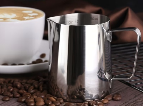 Dzbanek do spieniania mleka 350ml BLUEPLAN Mlecznik Stal Nierdzewna + IGŁA do LATTE