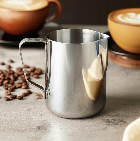 Dzbanek do spieniania mleka 350ml BLUEPLAN Mlecznik Stal Nierdzewna + IGŁA do LATTE