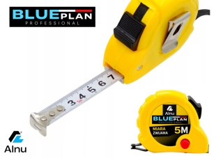Miara Miarka Metrówka zwijana BLUEPLAN Stalowa 5M ze stopem