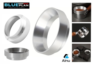 Pierścień Lejek dozujący do kawy z magnesem 53 mm BLUEPLAN Stop Aluminium SREBRNY