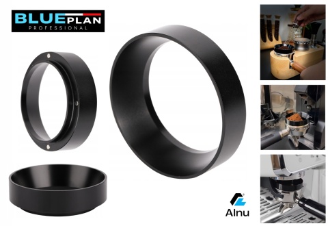 Pierścień Lejek dozujący do kawy z magnesem 51 mm BLUEPLAN Stop Aluminium CZARNY