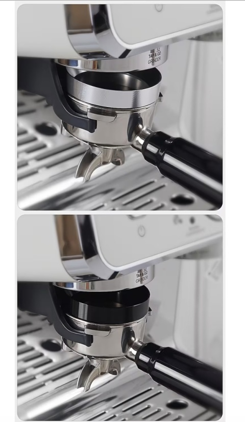Pierścień Lejek dozujący do kawy z magnesem 51 mm BLUEPLAN Stop Aluminium CZARNY