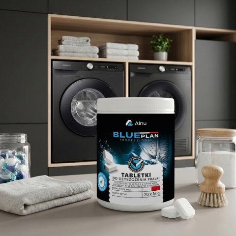 Tabletki do Czyszczenia Odkamieniania Pralki/Zmywarki BLUEPLAN|20 szt x 16g