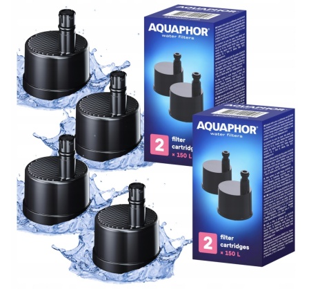 4 szt. - Filtr wkład do butelki filtrującej z Tritanu Aquaphor City 0,5L