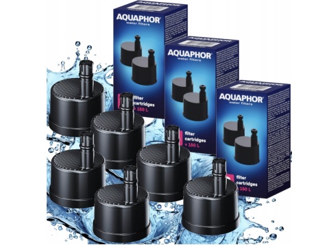 6 szt. - Filtr wkład do butelki filtrującej z Tritanu Aquaphor City 0,5L