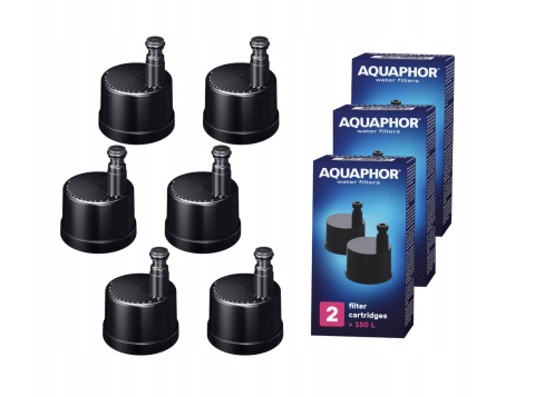 6 szt. - Filtr wkład do butelki filtrującej z Tritanu Aquaphor City 0,5L