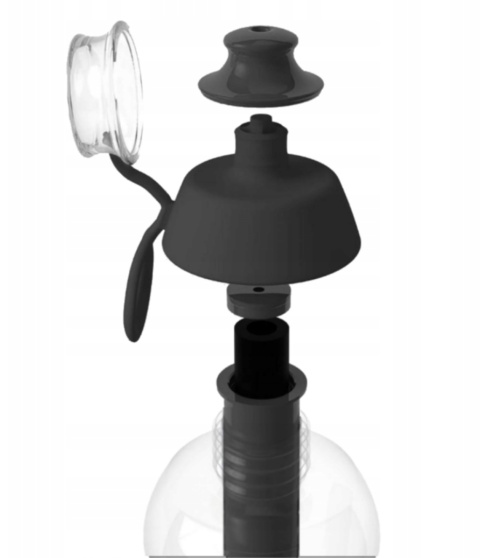 Butelka filtrująca bidon Dafi SOFT 0,5L Czarna z 1 filtrem węglowym