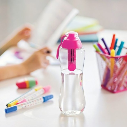 Butelka filtrująca bidon Dafi SOFT 0,5L Różowa z 4 filtrami