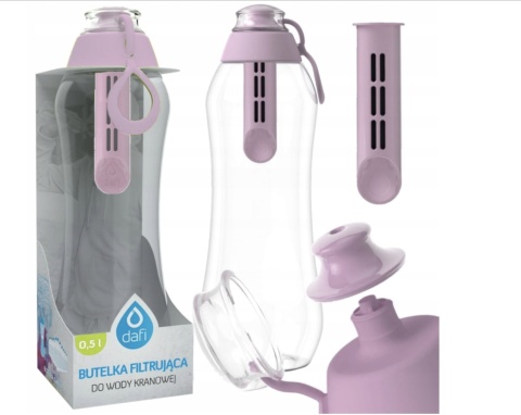 Butelka filtrująca bidon Dafi SOFT 0,5L Jagodowa z 1 filtrem