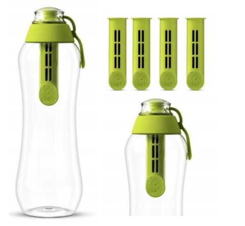 Butelka filtrująca bidon Dafi SOFT 0,5L Zielona z 4 filtrami