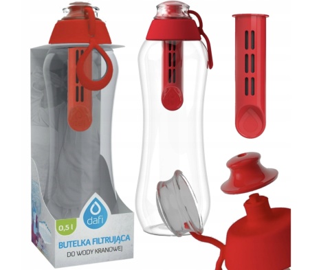 Butelka filtrująca bidon Dafi SOFT 0,5L Makowa z 1 filtrem