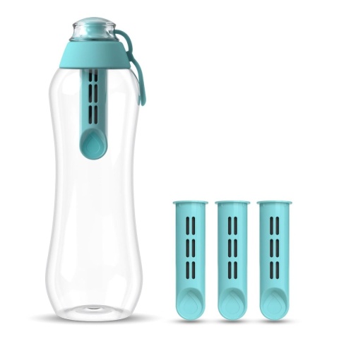 Butelka filtrująca bidon Dafi SOFT 0,5L Miętowa z 4 filtrami węglowymi