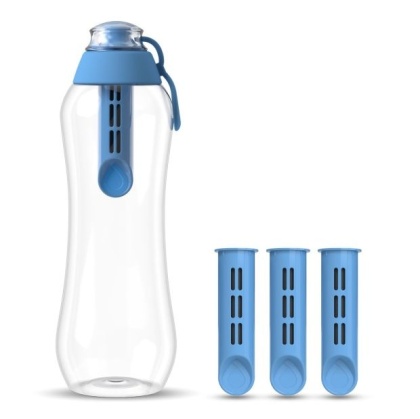 Butelka filtrująca bidon Dafi SOFT 0,5L Niebieska z 4 filtrami