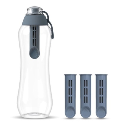 Butelka filtrująca bidon Dafi SOFT 0,5L Stalowa z 4 filtrami