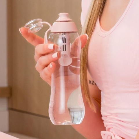 Butelka filtrująca bidon Dafi SOFT 0,7L Baby Pink DODA z 1 filtrem