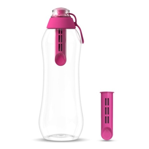 Butelka filtrująca bidon Dafi SOFT 0,7L Różowa z 2 filtrami