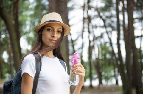 Butelka filtrująca bidon Dafi SOFT 0,7L Różowa z 2 filtrami