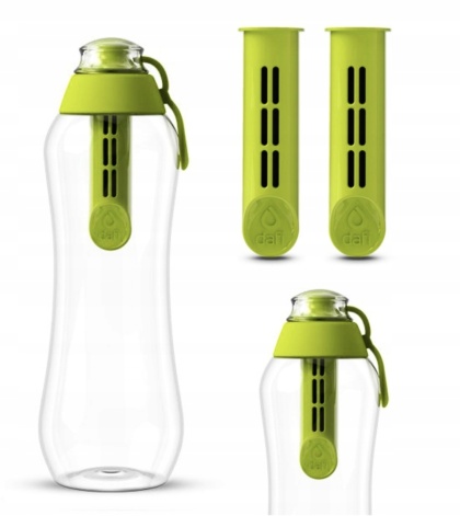 Butelka filtrująca bidon Dafi SOFT 0,7L Zielona z 2 filtrami