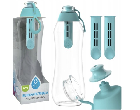 Butelka filtrująca bidon Dafi SOFT 0,7L Miętowa z 2 filtrami