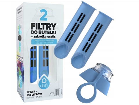 Butelka filtrująca bidon Dafi SOFT 0,7L Błękitna z 1 filtrem
