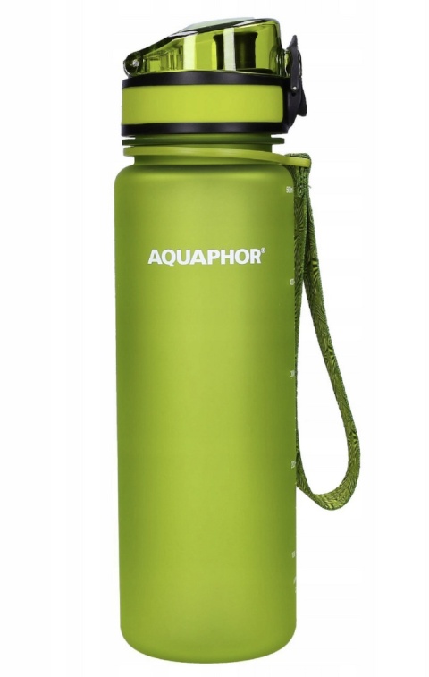 Butelka filtrująca bidon z Tritanu Aquaphor City 0,5L Zielona + 1 filtr