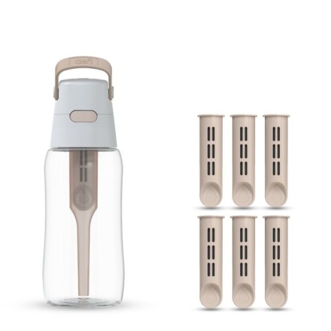 Butelka filtrująca z Tritanu Dafi SOLID 0,5L Cappuccino + 7 filtrów