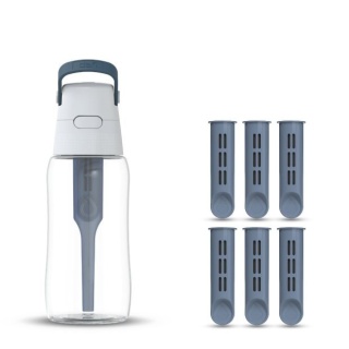 Butelka filtrująca z Tritanu Dafi SOLID 0,5L Jeansowa + 7 filtrów