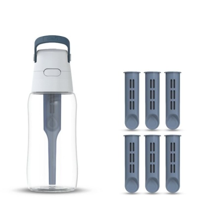 Butelka filtrująca z Tritanu Dafi SOLID 0,5L Jeansowa + 7 filtrów